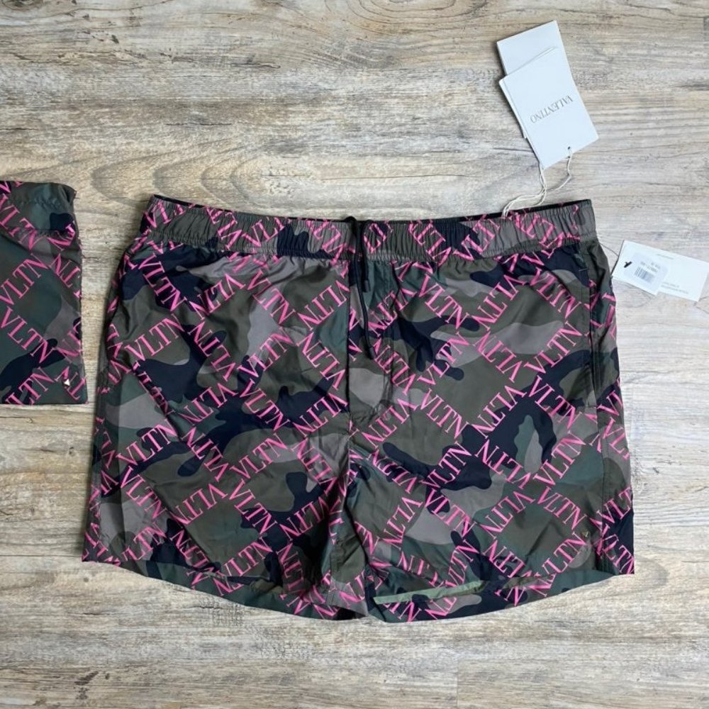 Valentino Mid-Length Printed Swim Trunks520141